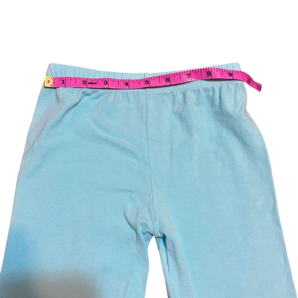 Boutique Aqua and red patterned tiered Ruffle leggings size 6 - Picture 5 of 7